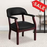 Flash Furniture Black Vinyl Luxurious Conference Chair B-Z105-BLACK-GG
